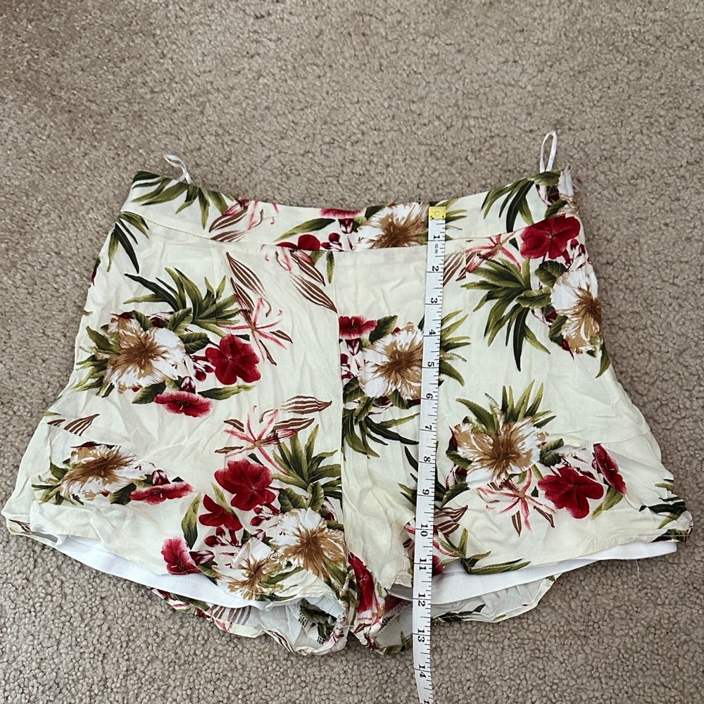 Tropical Floral High Waist Women's Shorts
